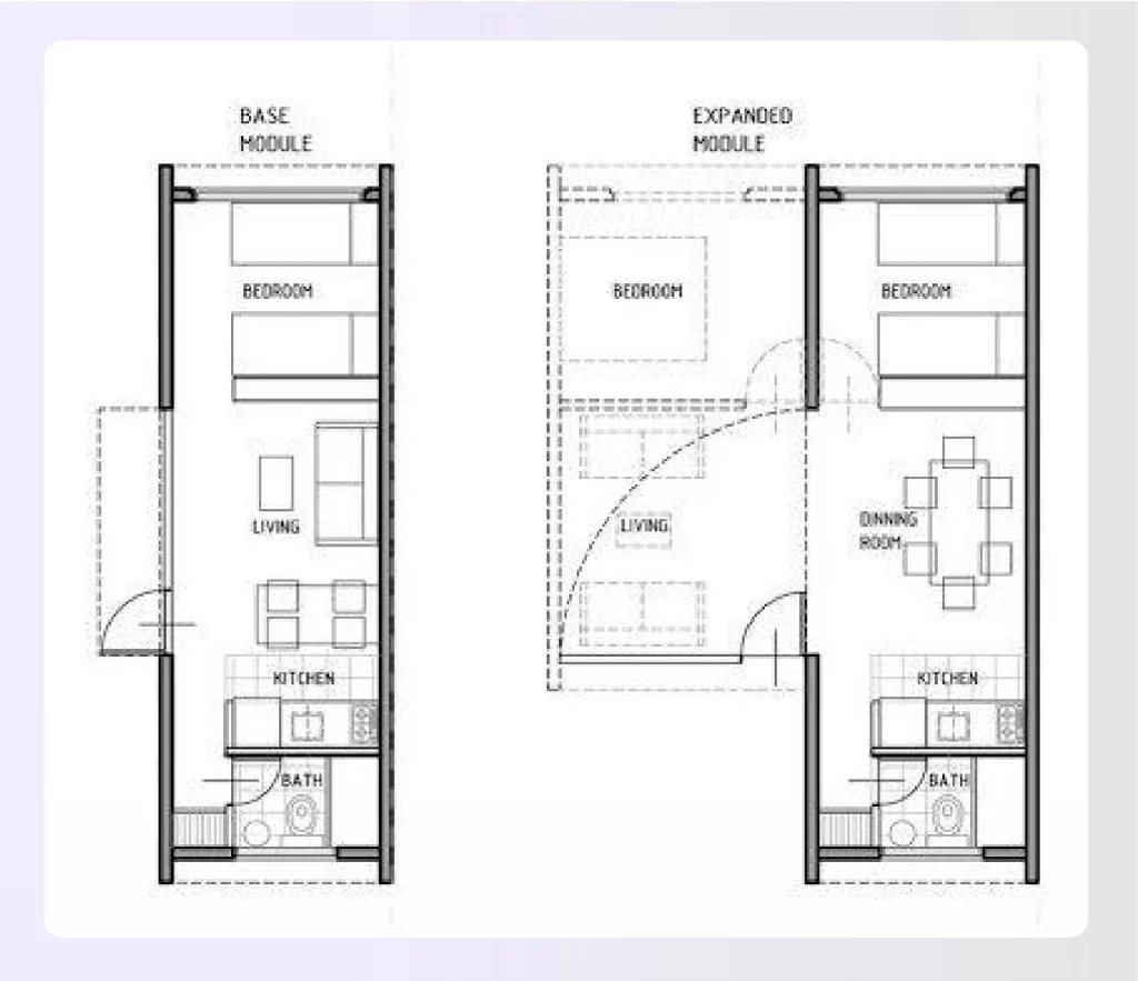 Off-grid storage container home plan design