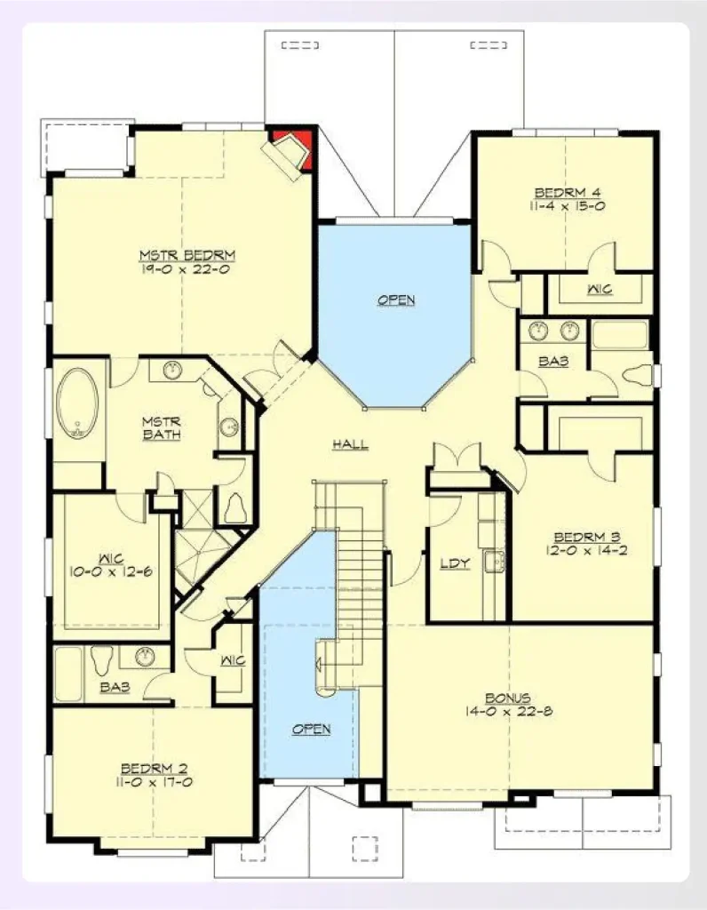 A craftsman style 5-bedroom building plan A craftsman style 5-bedroom building plan