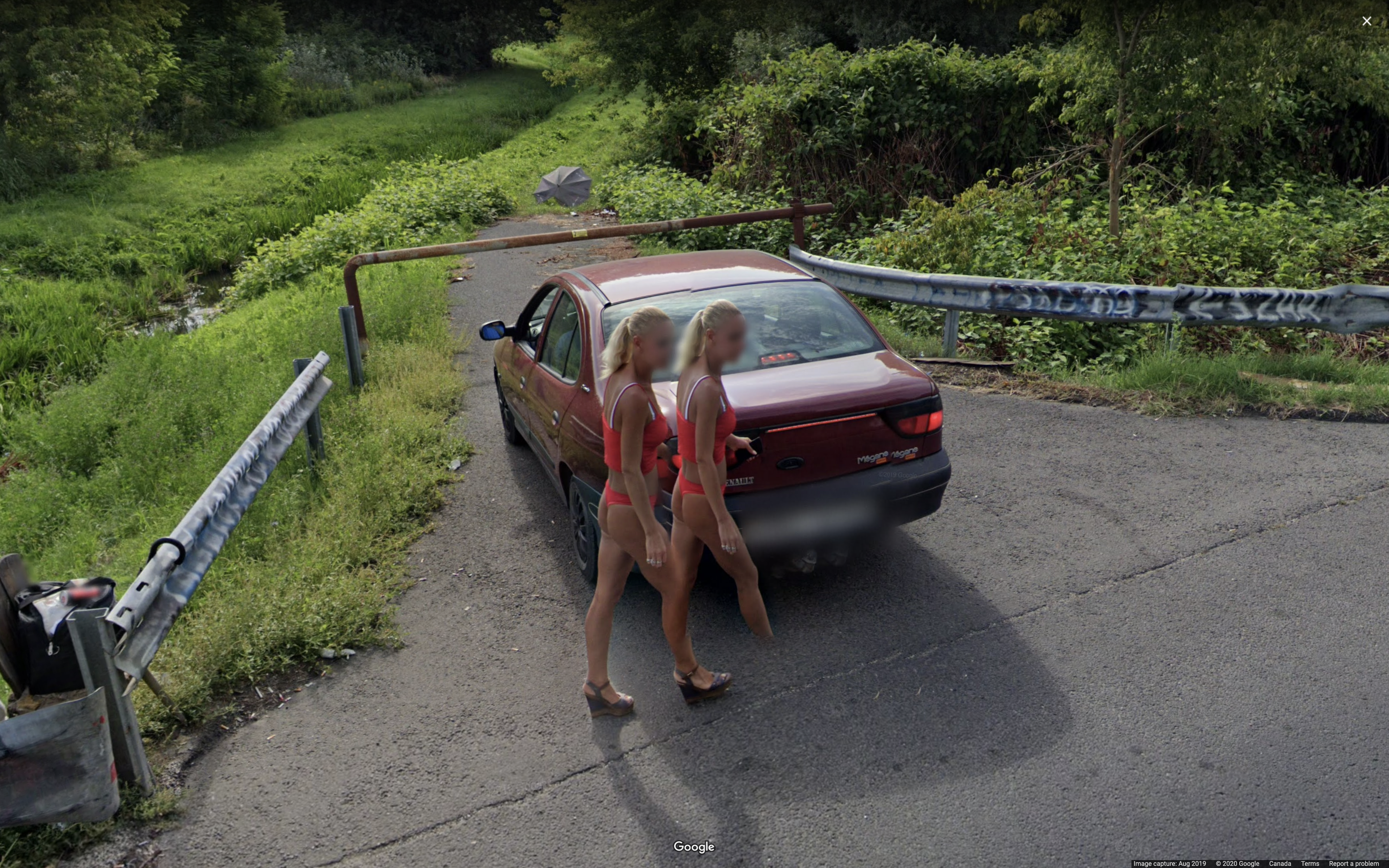 stills of people from google street view