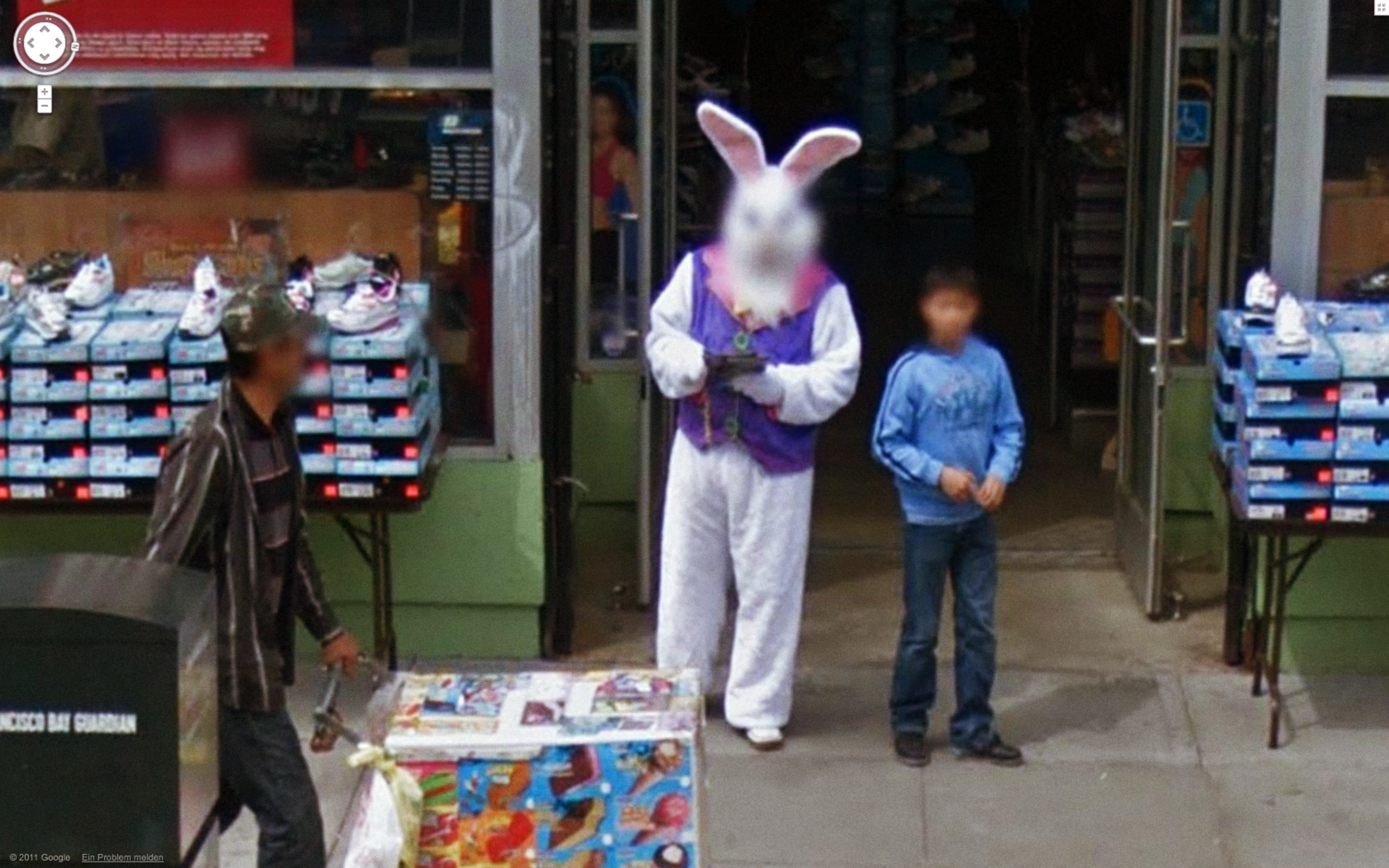 stills of people from google street view
