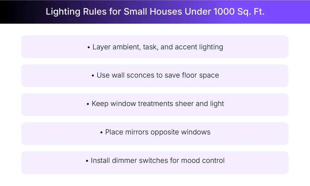  Lighting rules for small houses