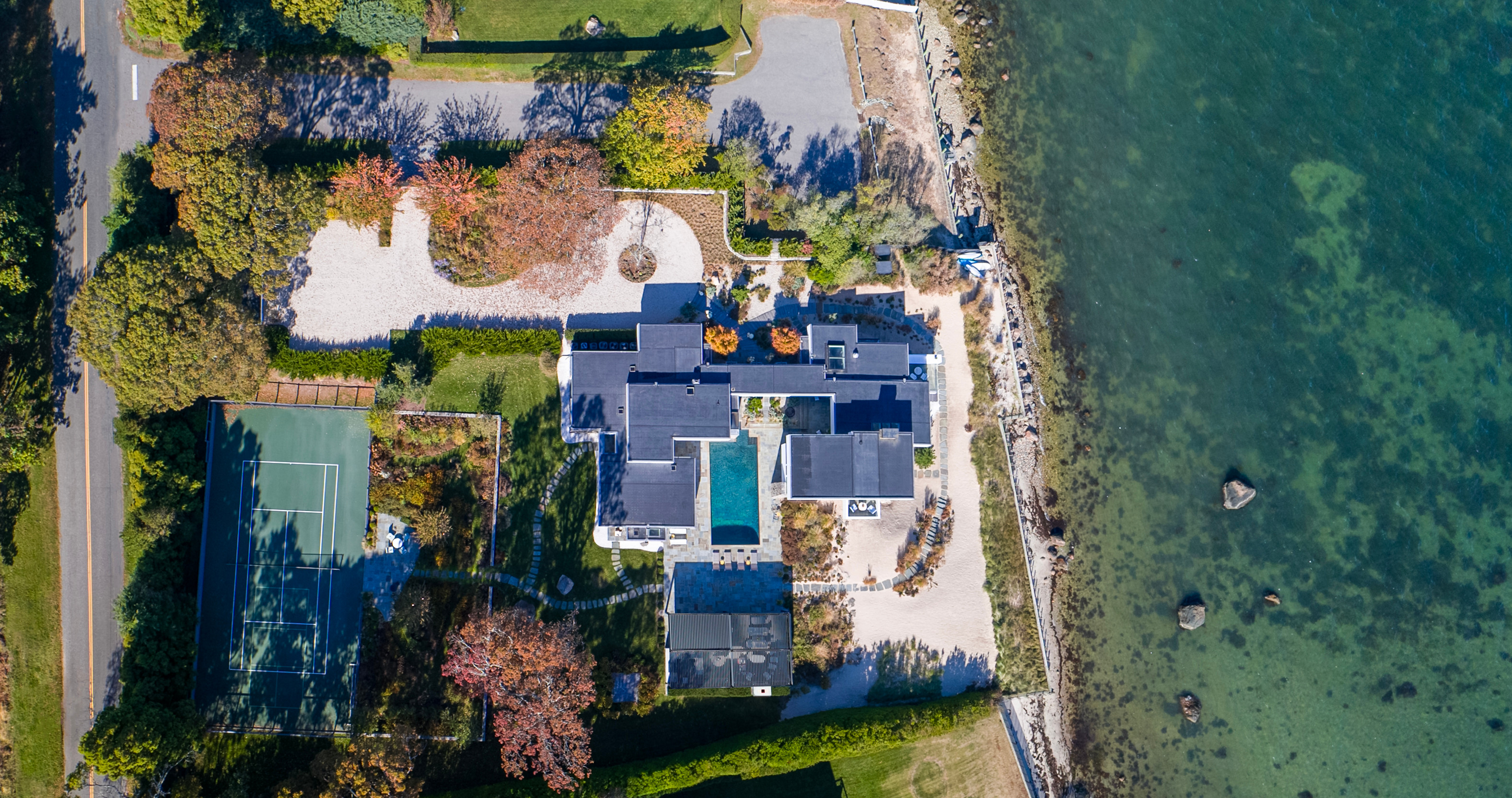 Drone's eye view of the Osofsky House