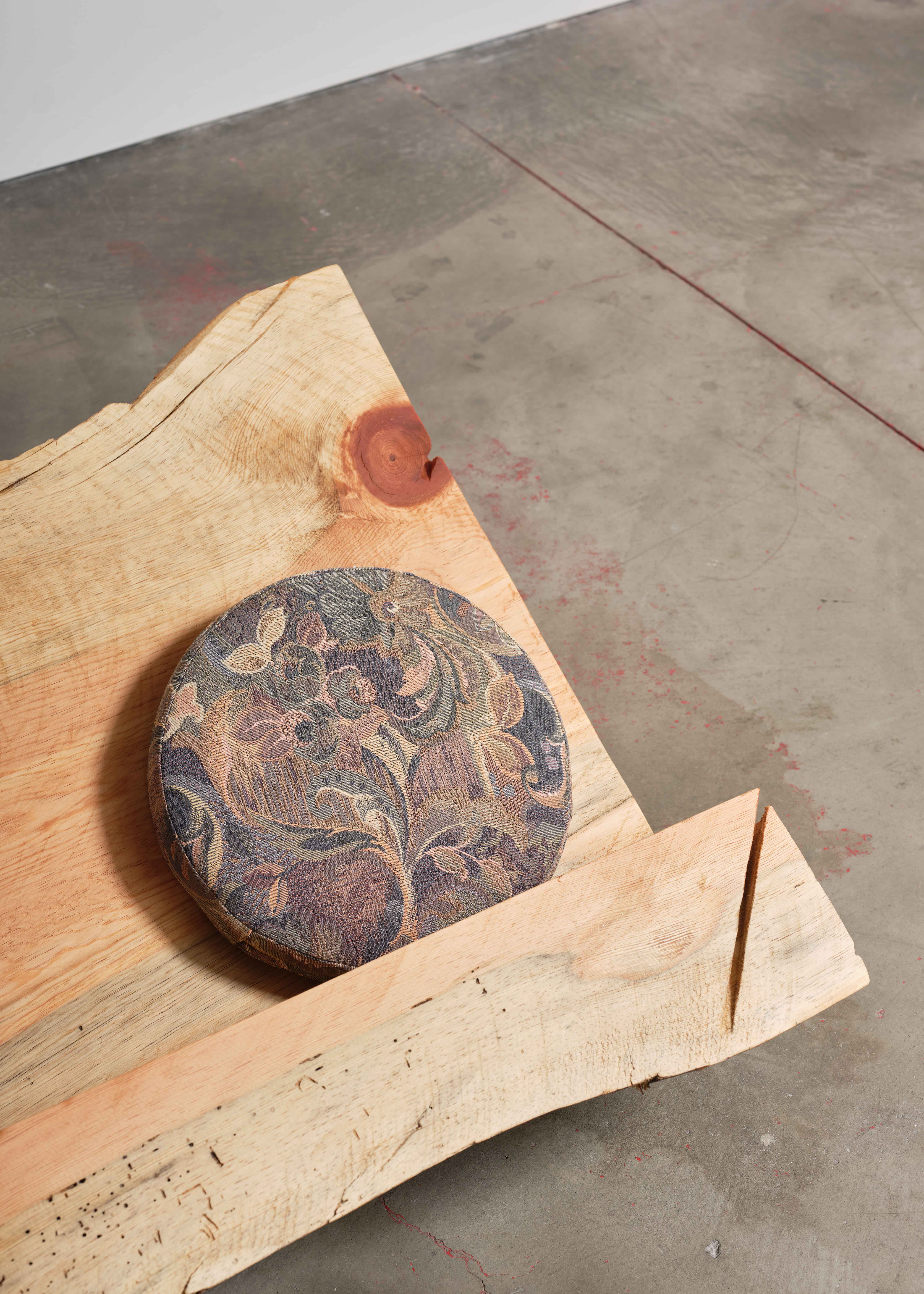 Wooden furniture made from wood salvaged from the LA wildfires