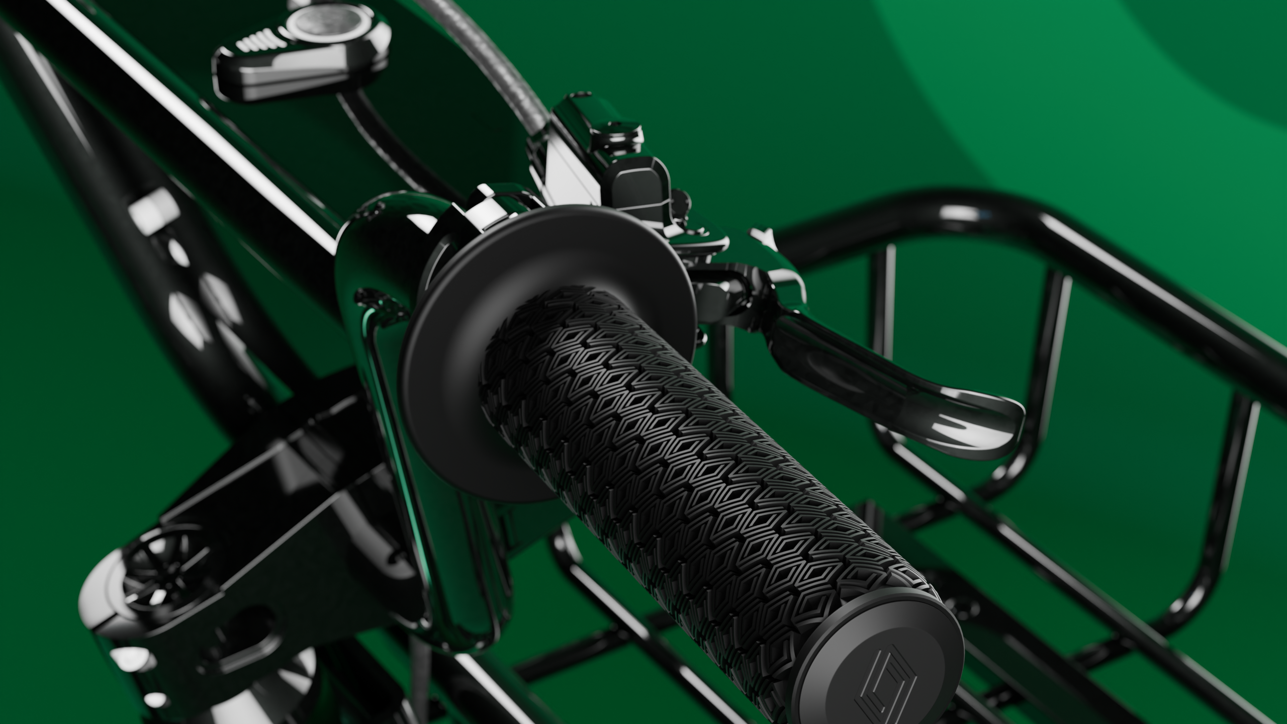 Detail of the Twingo Pamela - note the Renault 'diamond' pattern on the grip