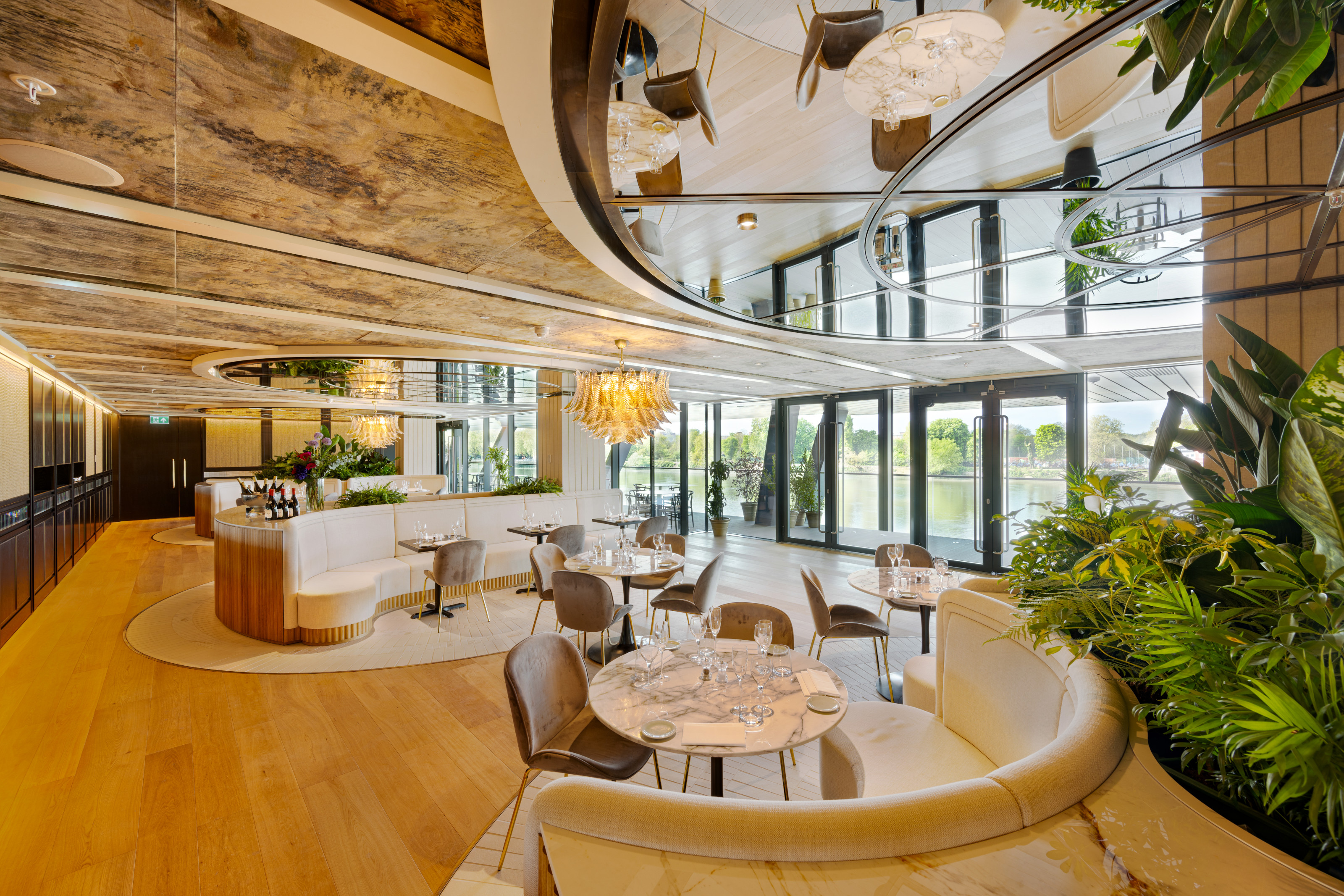 Inside Fulham FC's Riverside Stand