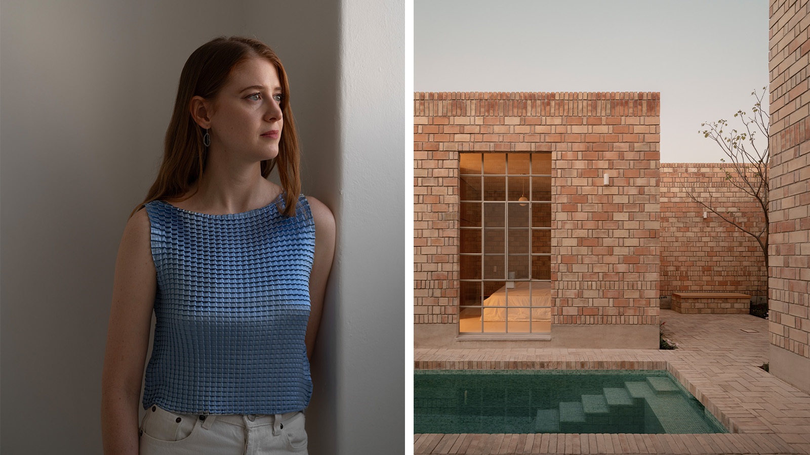 Los Guayabos C&amp;eacute;sar B&amp;eacute;jar and portrait of Alessandra, co-founder of Rodr&amp;iacute;guez + De Mitri