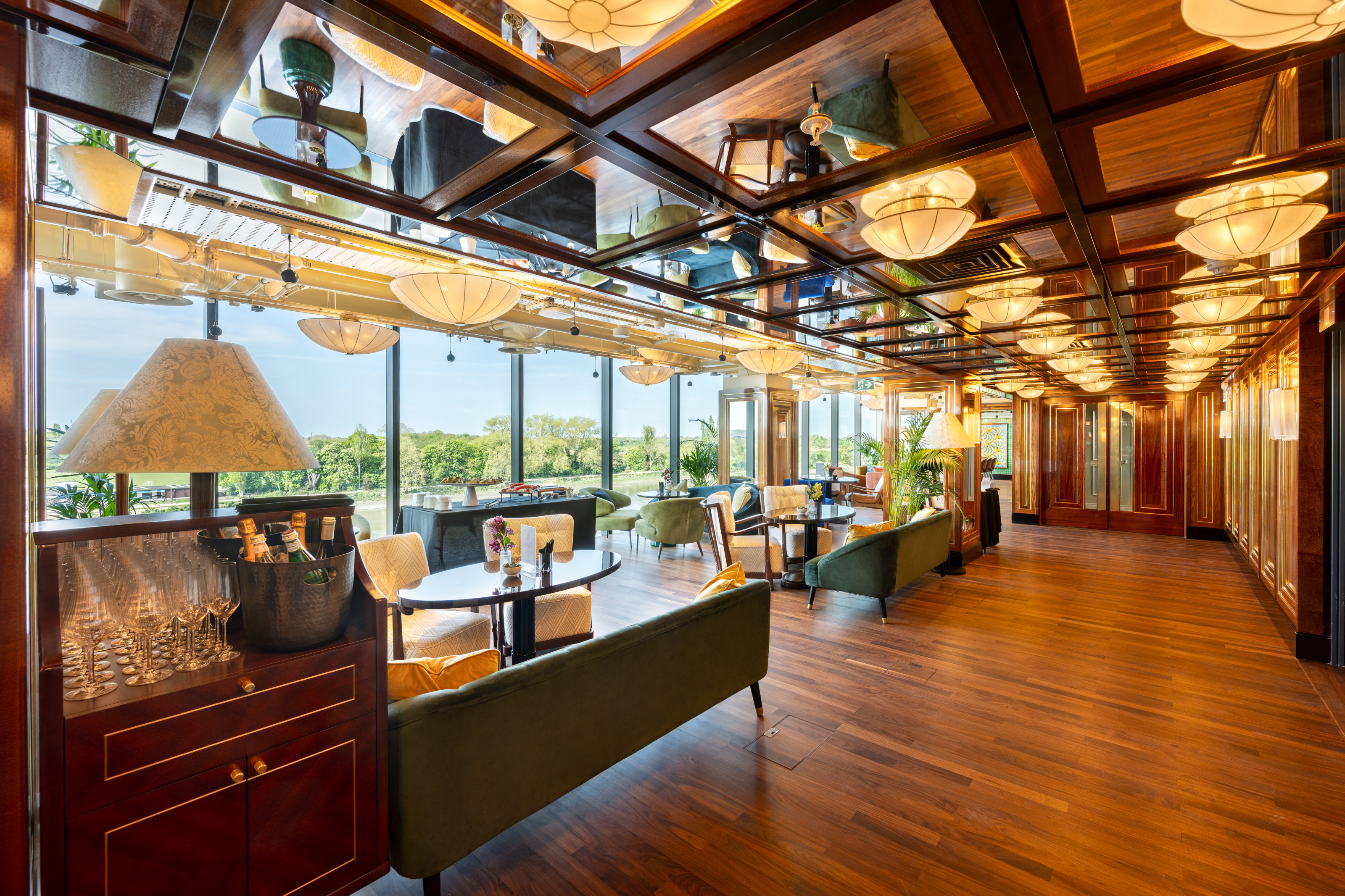 Inside Fulham FC's Riverside Stand