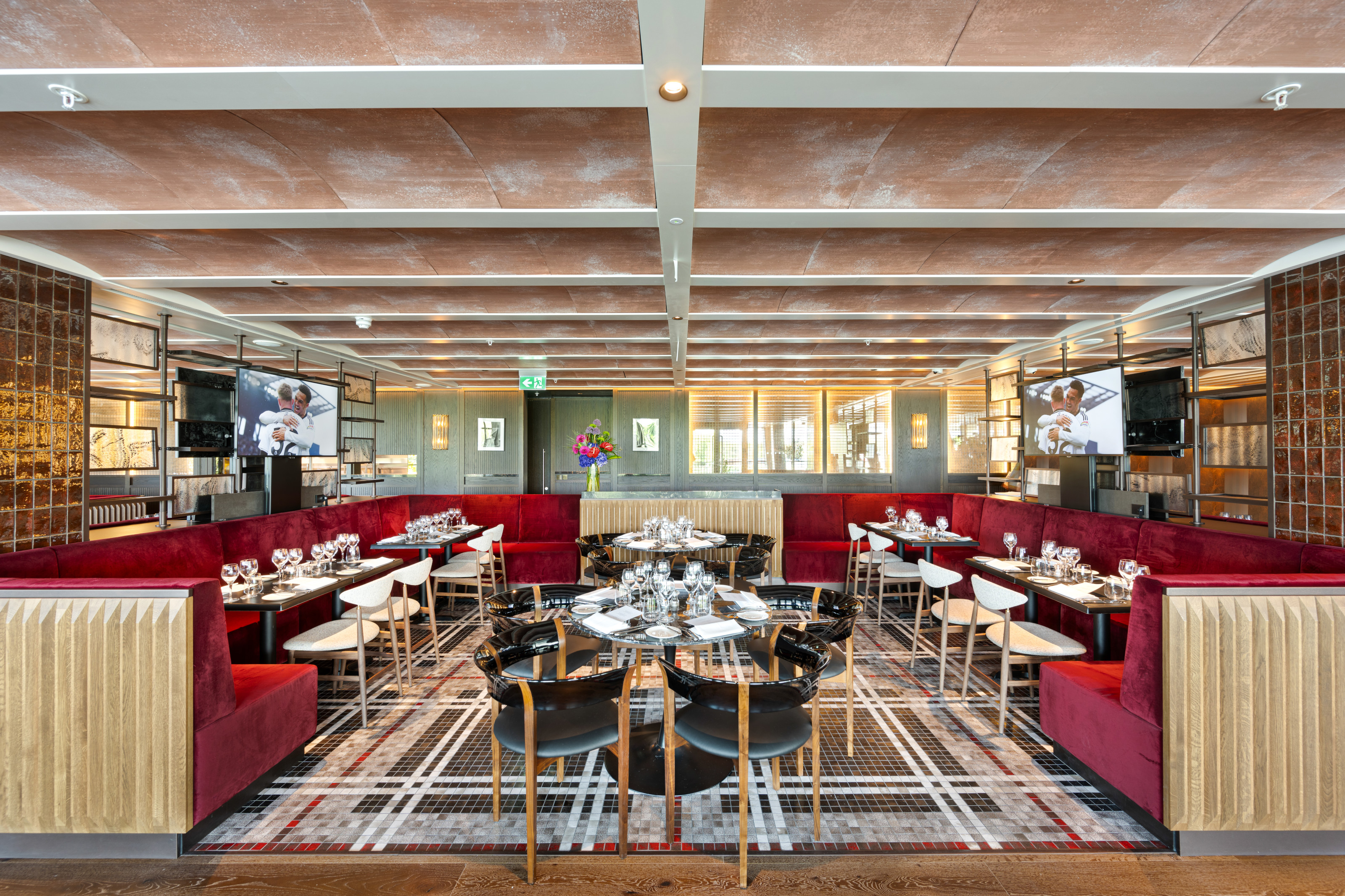 The Riverside Stand features interiors by Stuart Forbes Associates