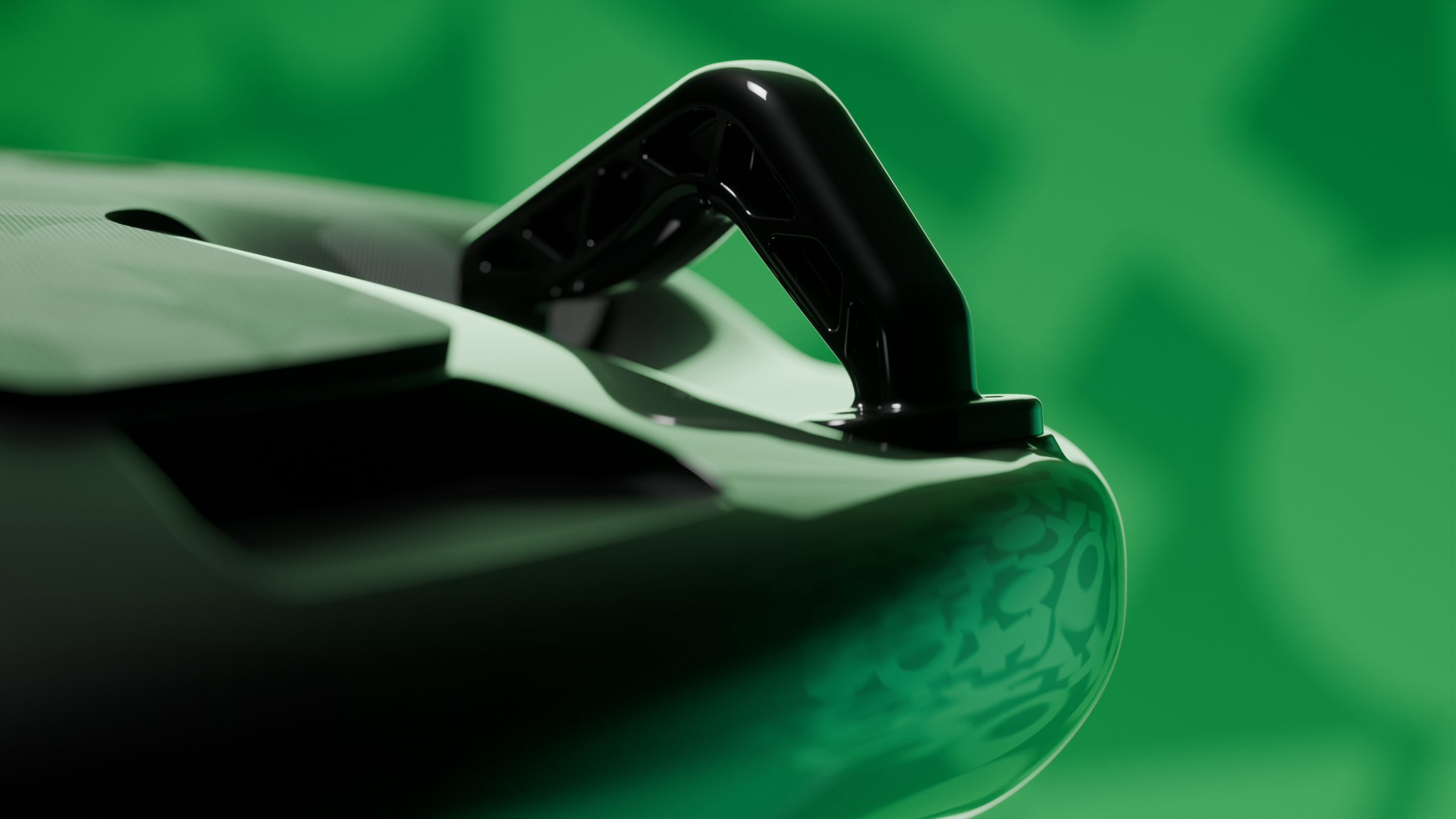 Detail of the Twingo Mo-Jet electric surfboard