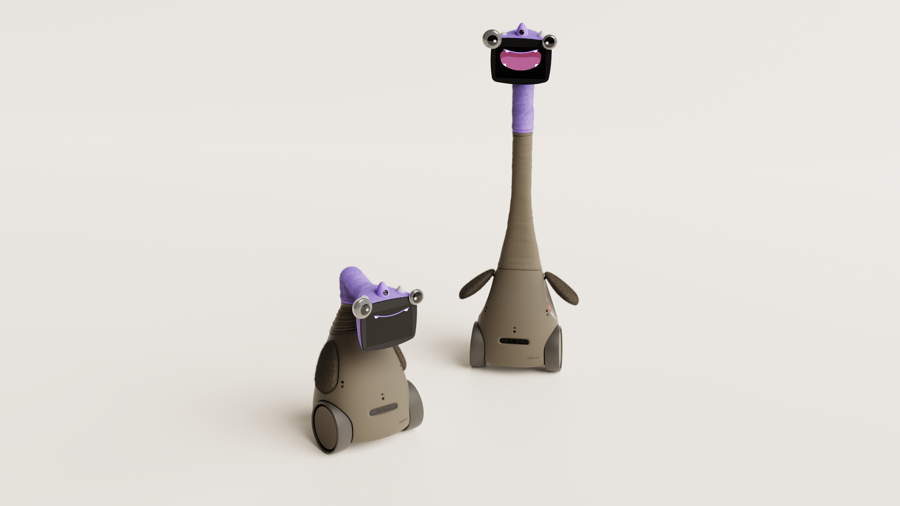 The OLLOBOT shows off its extending neck