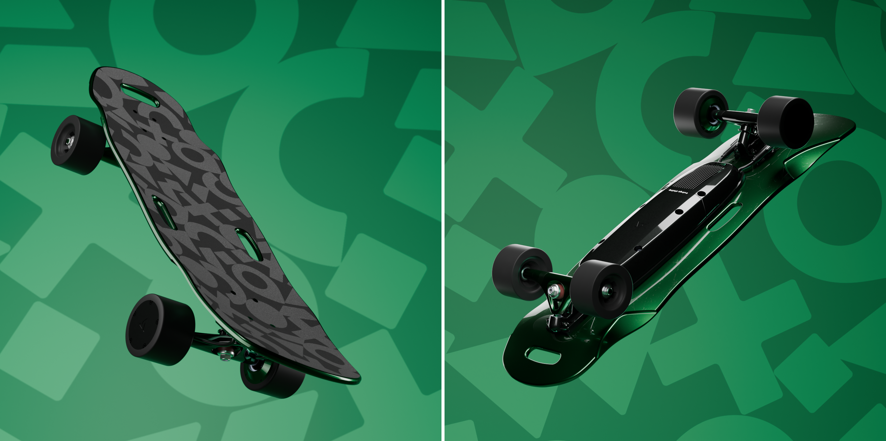 Twingo Elwing electric skateboard, part of Twingomania