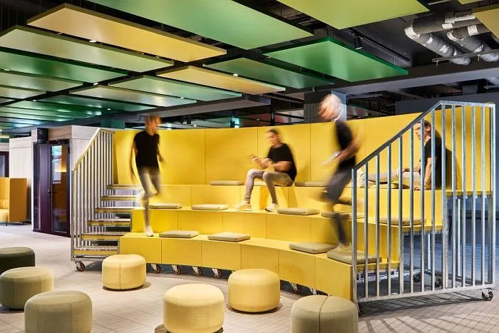 adaptive reuse office design brainhouse247 coworking space in laatzen 08