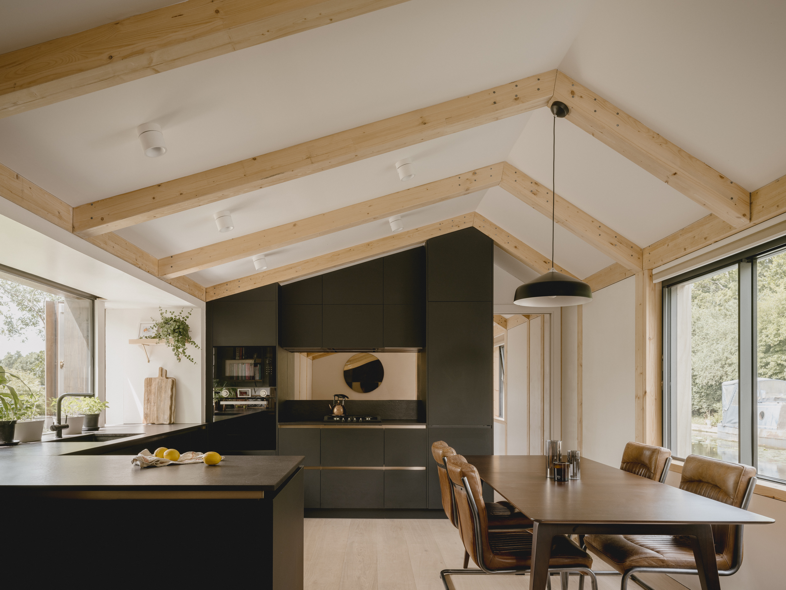 london houseboat designed by tiggcoll architects, 'the floating house'