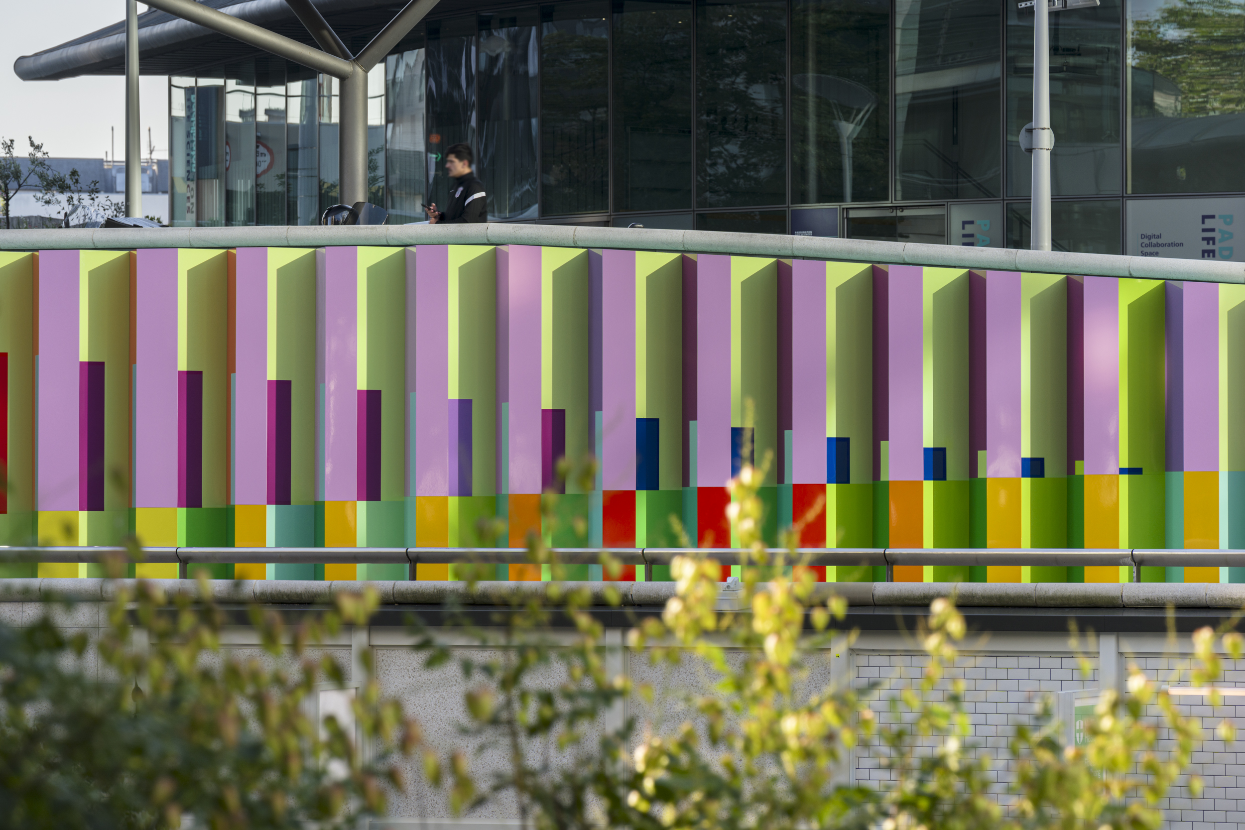 Abundance installation by Adam Nathaniel Furman, with people walking past