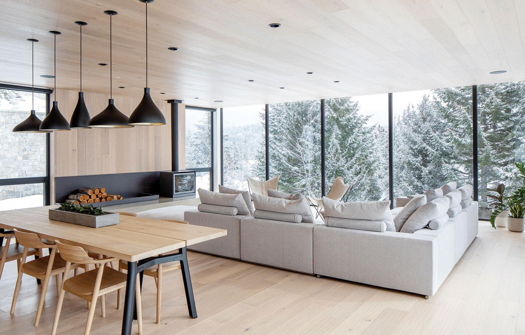 Flexform Groundpiece sofa in Canada home