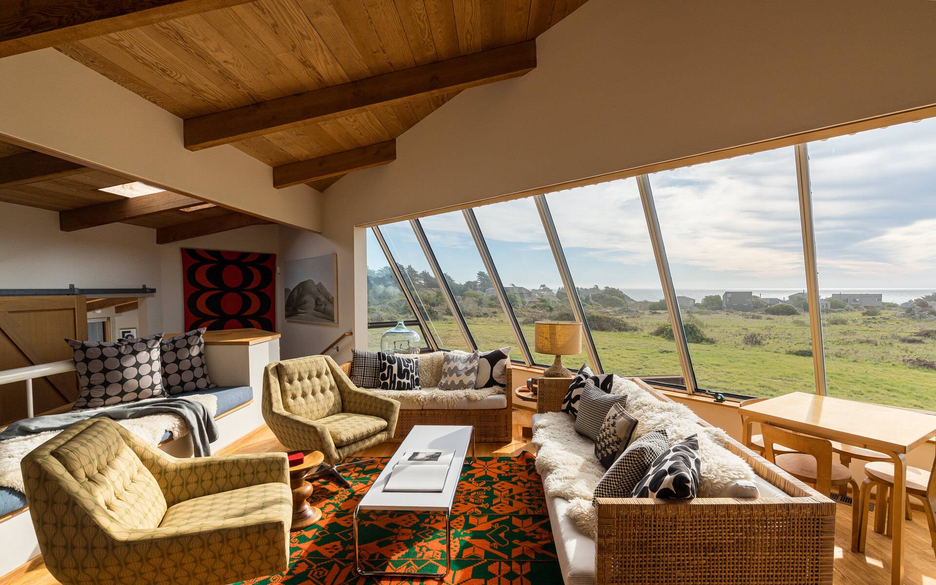 Inside Third Rock cabin designed by Obie Bowman