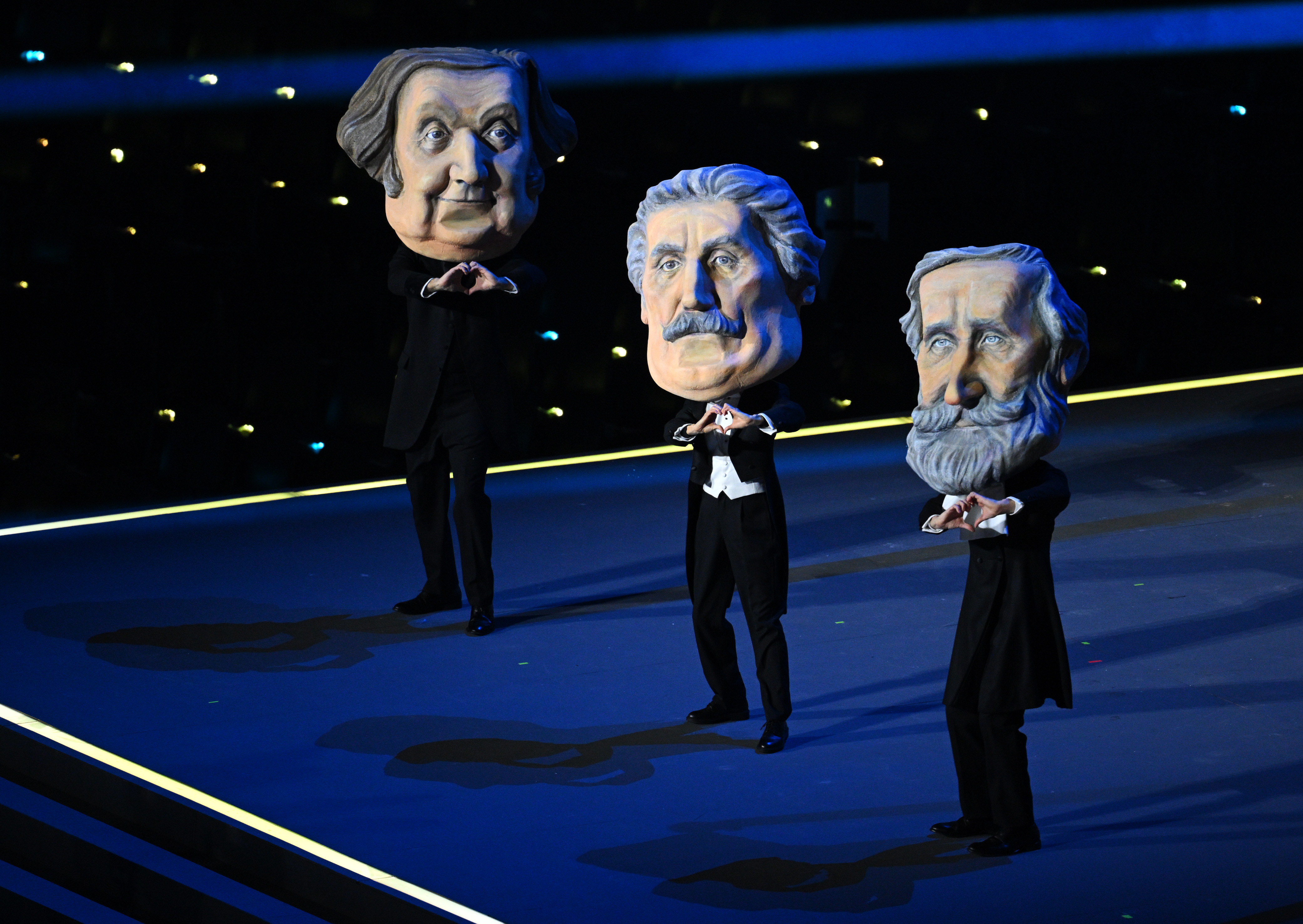 At the Winter Olympics Opening Ceremony, the great masters of Italian Opera, Giuseppe Verdi, Giacomo Puccini, and Gioachino Rossini