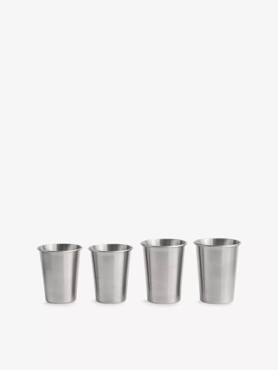 Outdoor Market Set of Two Stainless-Steel Cups