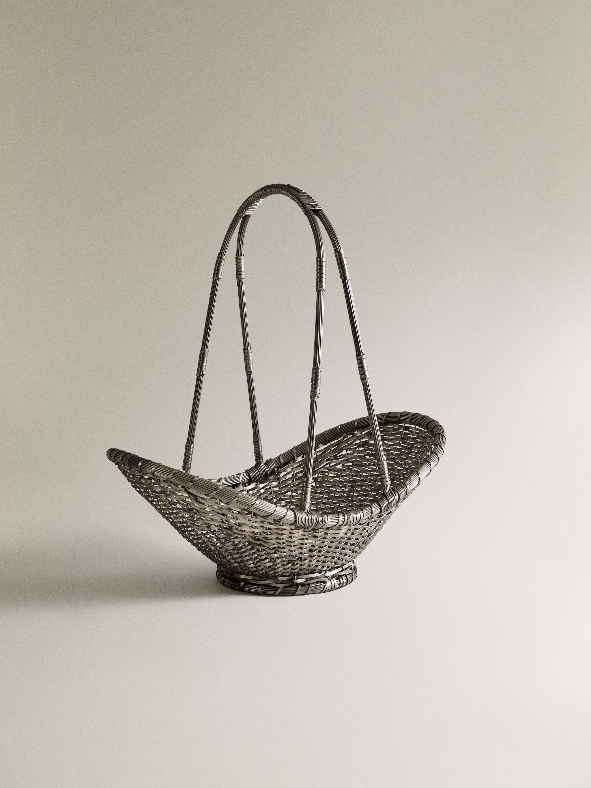Woven Metal Basket High I Colin King