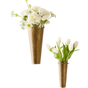 Chris Loves Julia Wall Mounted Vases Brass Pottery Barn