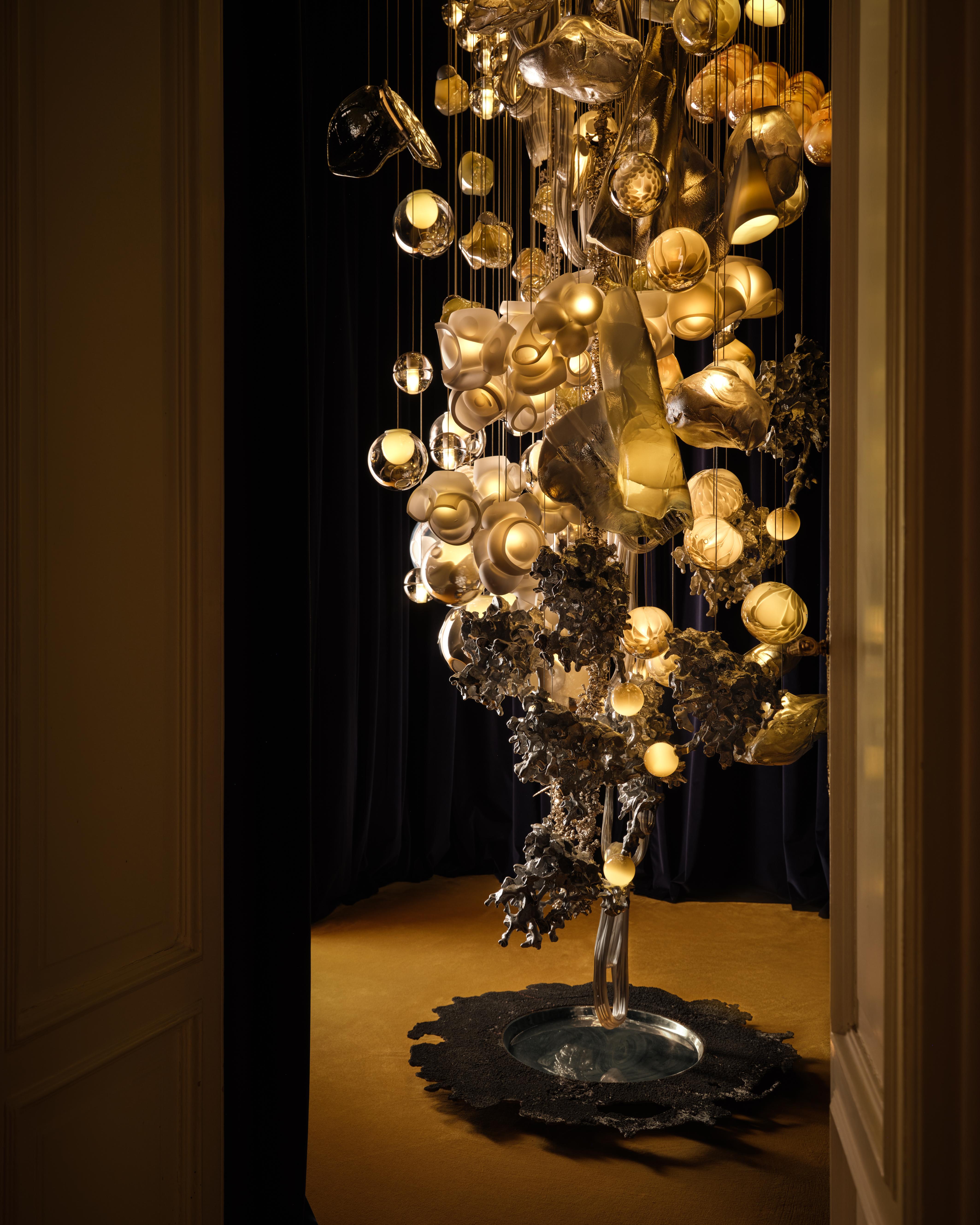 light installation in Milanese interior