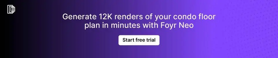 Use Foyr Neo to create 12K renders of an open-concept condominium 