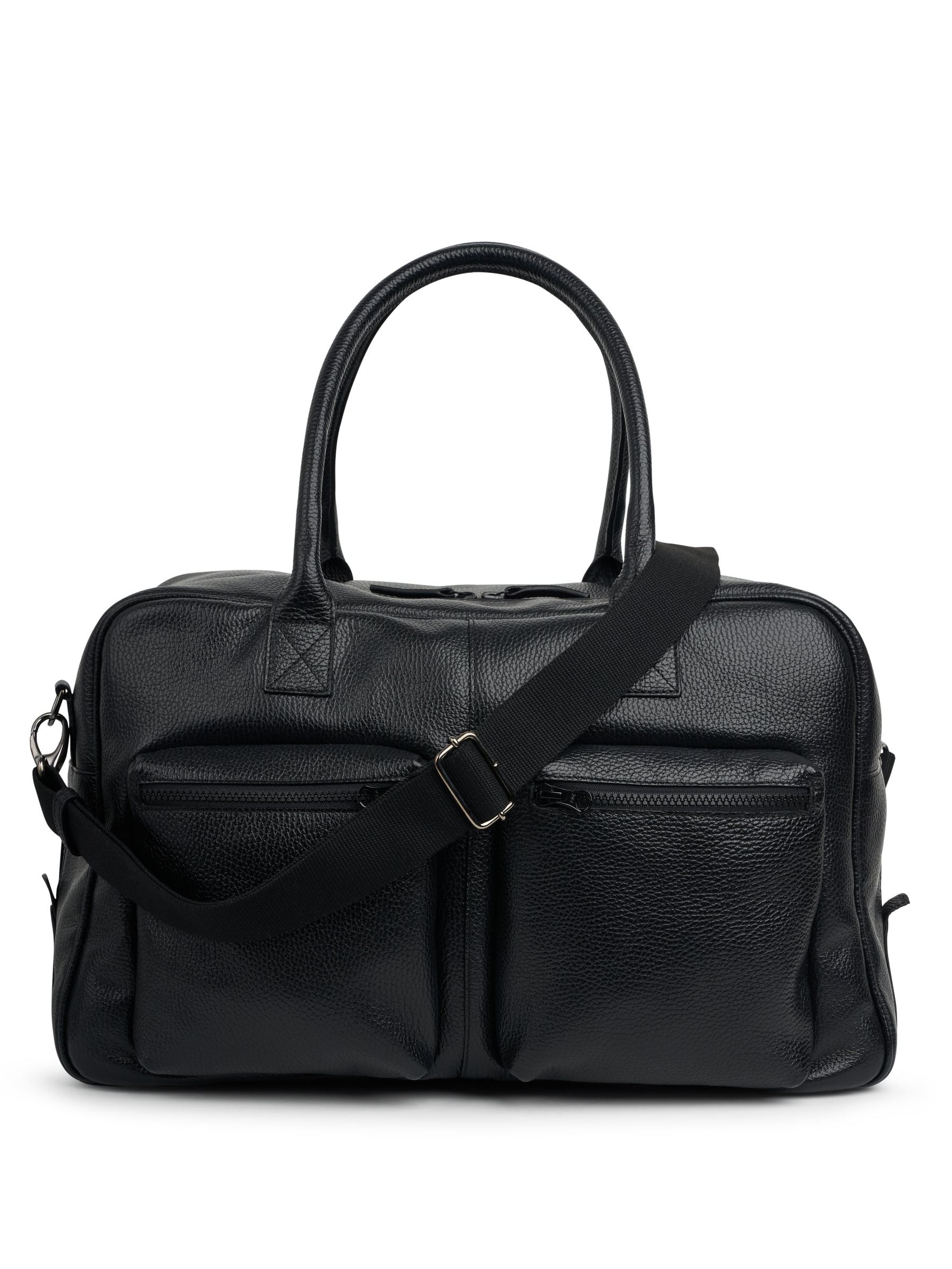Leather Travel Bag Black