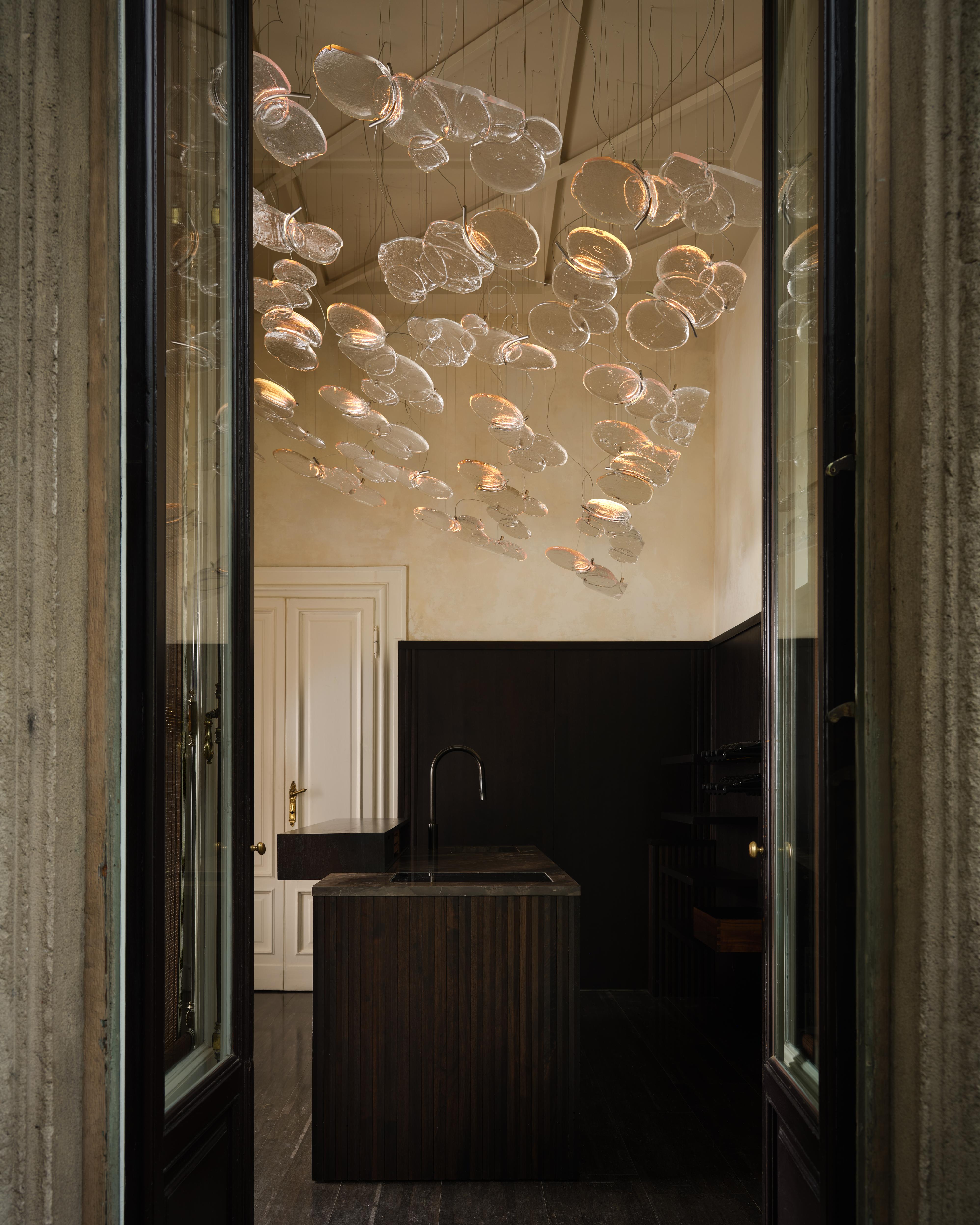 light installation in Milanese interior