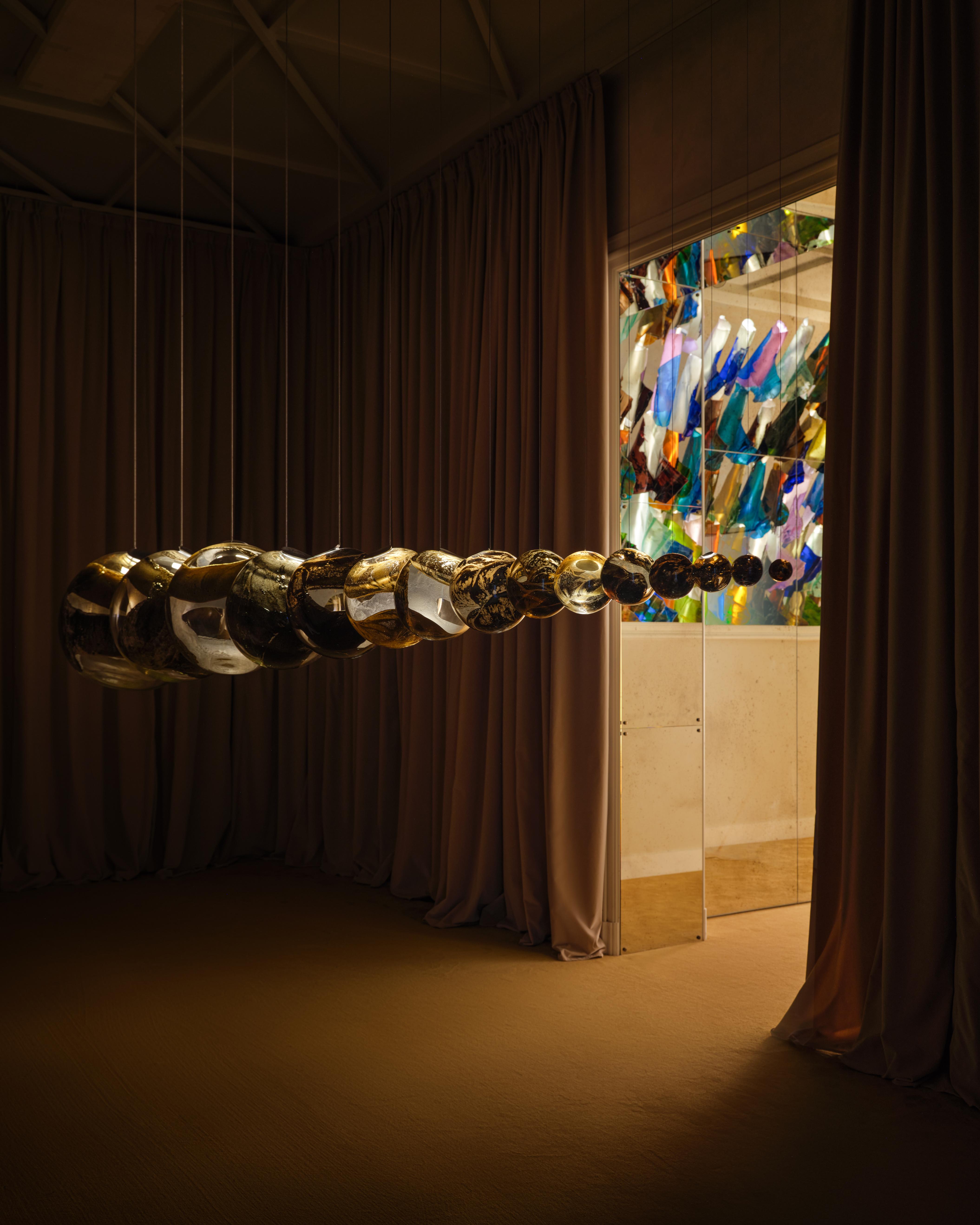 light installation in Milanese interior