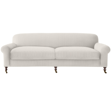 Serena and Lily Cambridge Sofa Pinstripe Sand couch